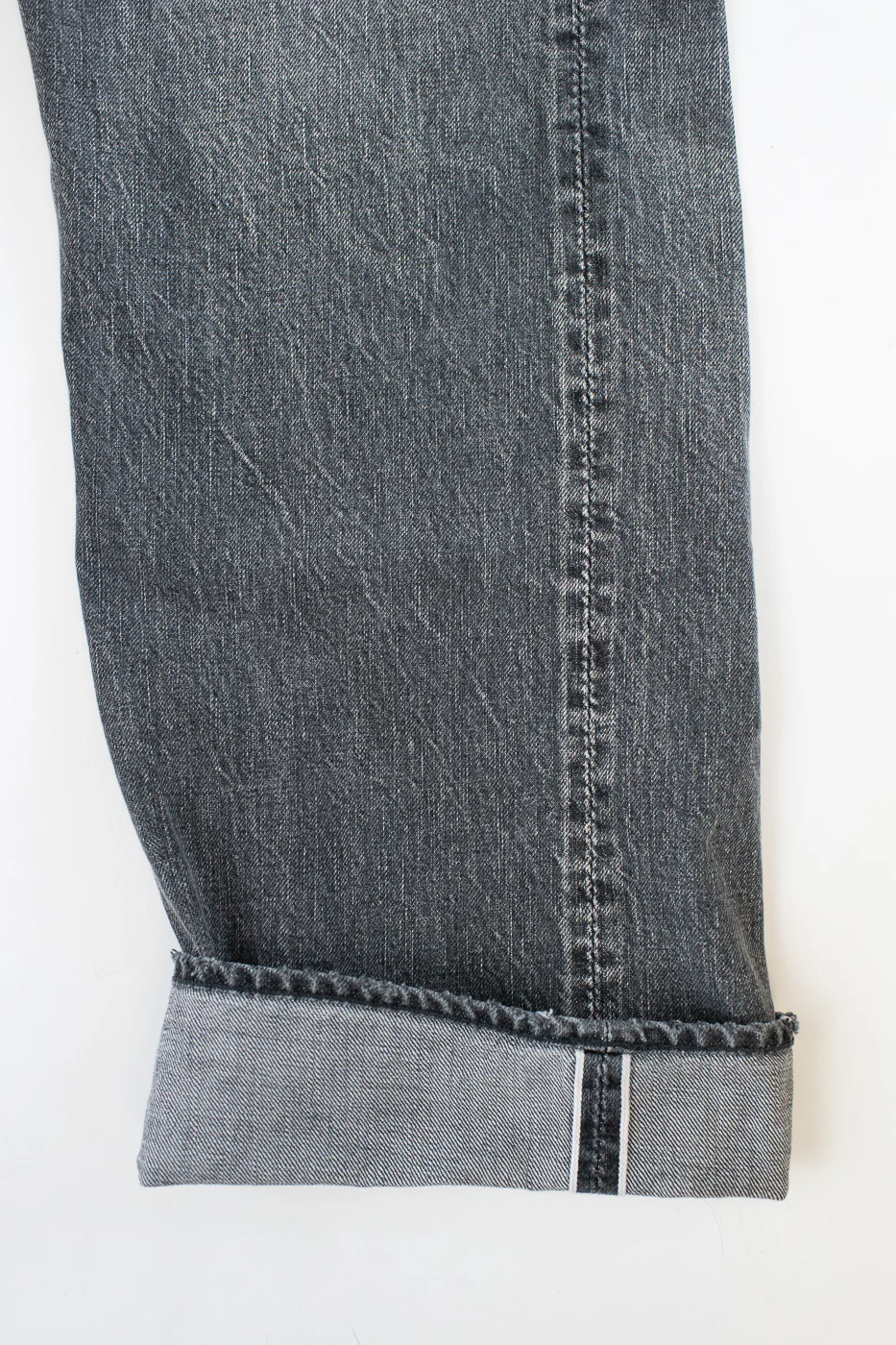 0105BKHW - 13.7oz Black Selvedge Denim Dartford - Wide Fit - Image 5