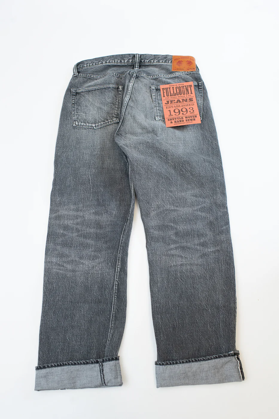0105BKHW - 13.7oz Black Selvedge Denim Dartford - Wide Fit - Image 6