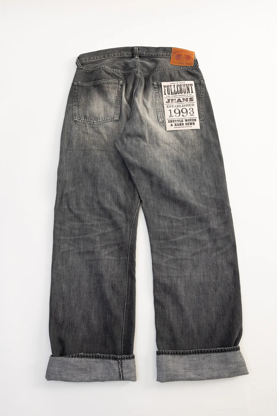 0105BKSSHW - 11.5oz "Super Smooth" Black Selvedge Denim Dartford Jeans - Wide Fit - Image 6