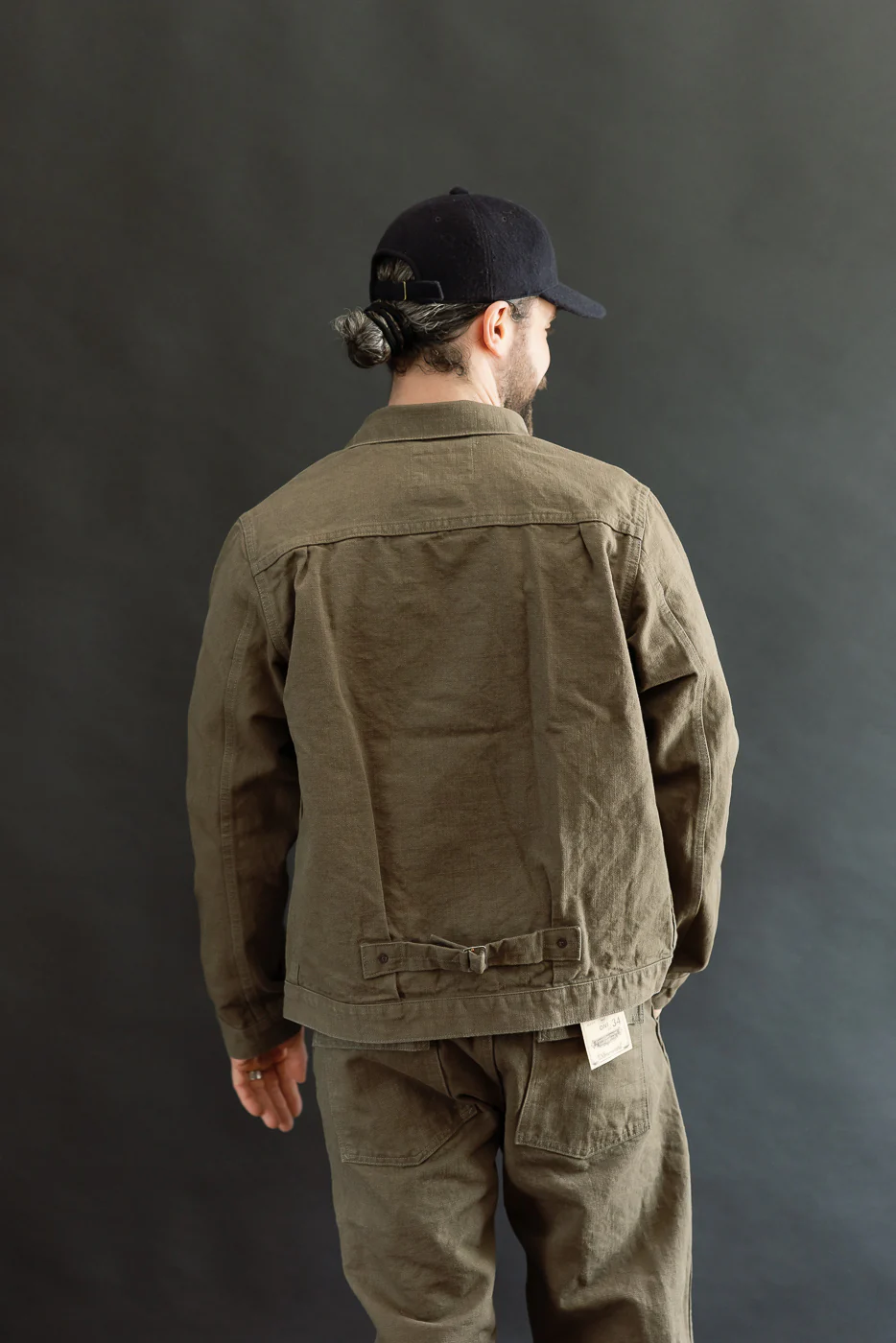 01507-HOX-OLB - 13oz "Olive Khaki" Sulfur Dyed Heavy Oxford Jacket - Type I - Image 11