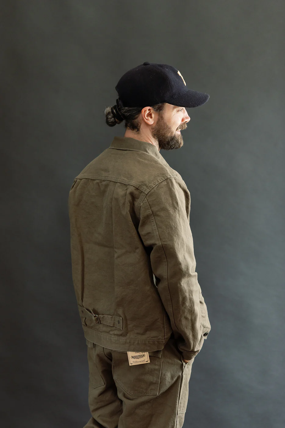 01507-HOX-OLB - 13oz "Olive Khaki" Sulfur Dyed Heavy Oxford Jacket - Type I - Image 12