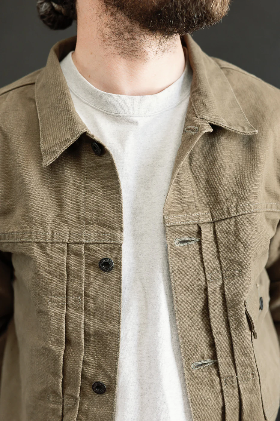 01507-HOX-OLB - 13oz "Olive Khaki" Sulfur Dyed Heavy Oxford Jacket - Type I - Image 17