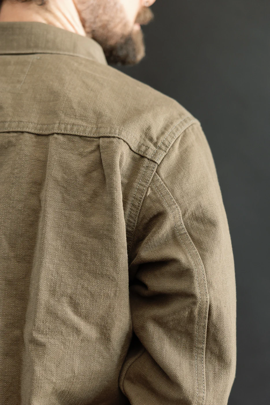 01507-HOX-OLB - 13oz "Olive Khaki" Sulfur Dyed Heavy Oxford Jacket - Type I - Image 18