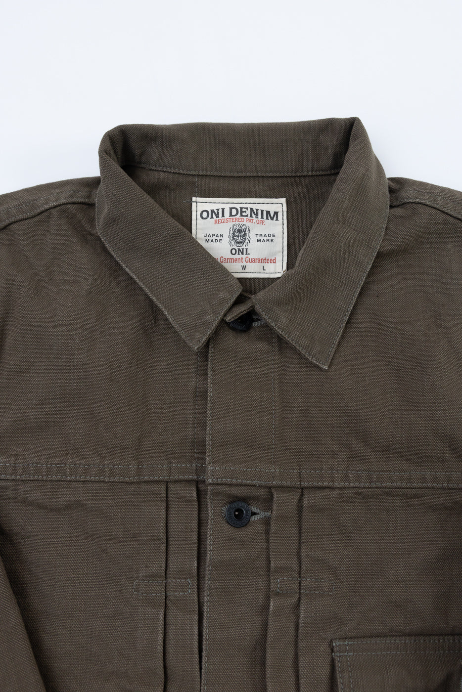 01507-HOX-OLB - 13oz "Olive Khaki" Sulfur Dyed Heavy Oxford Jacket - Type I - Image 2