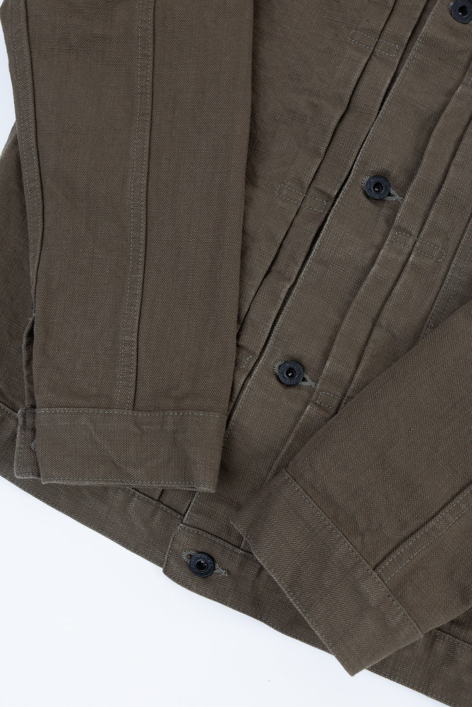 01507-HOX-OLB - 13oz "Olive Khaki" Sulfur Dyed Heavy Oxford Jacket - Type I - Image 3