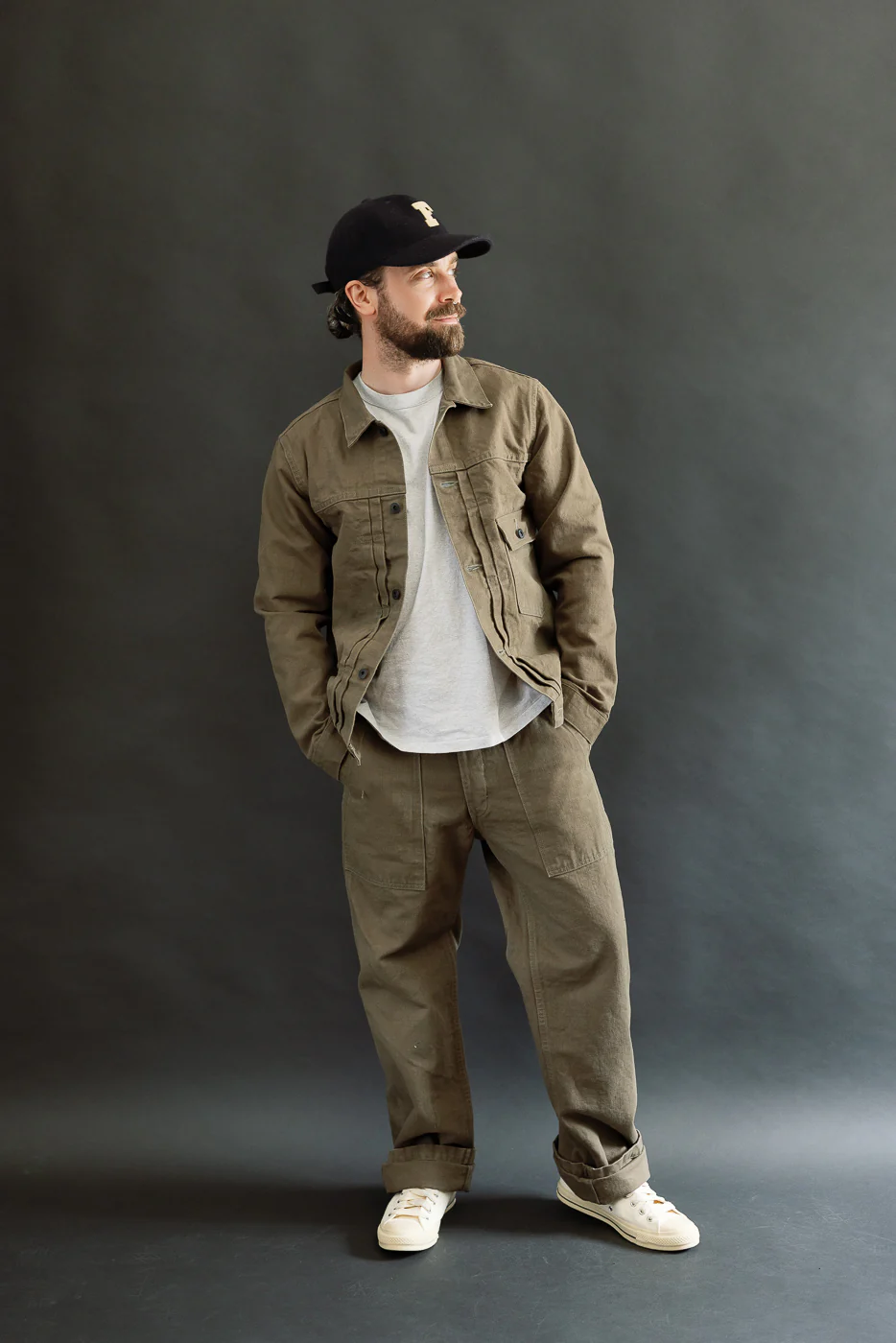 01507-HOX-OLB - 13oz "Olive Khaki" Sulfur Dyed Heavy Oxford Jacket - Type I - Image 7