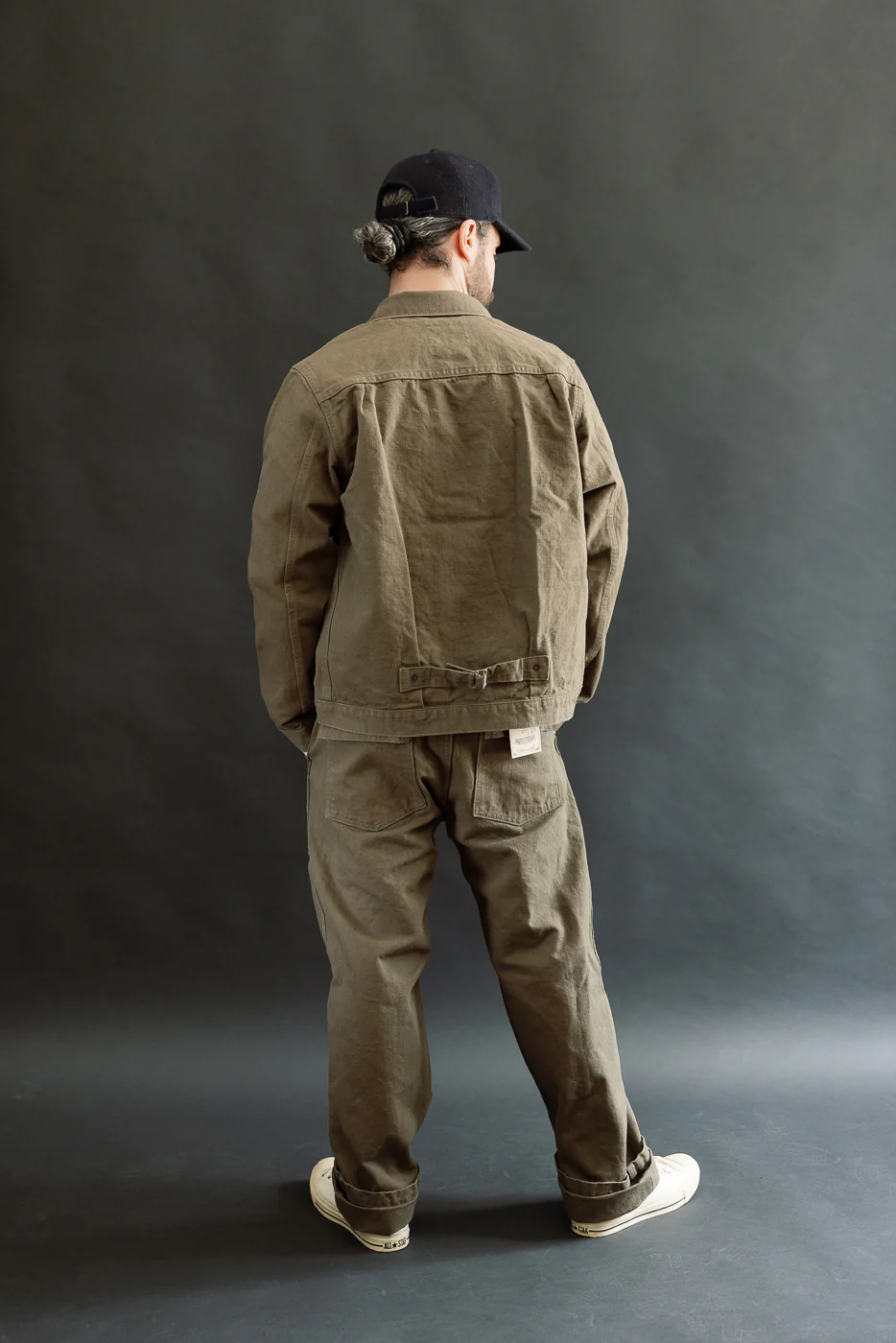 01507-HOX-OLB - 13oz "Olive Khaki" Sulfur Dyed Heavy Oxford Jacket - Type I - Image 8