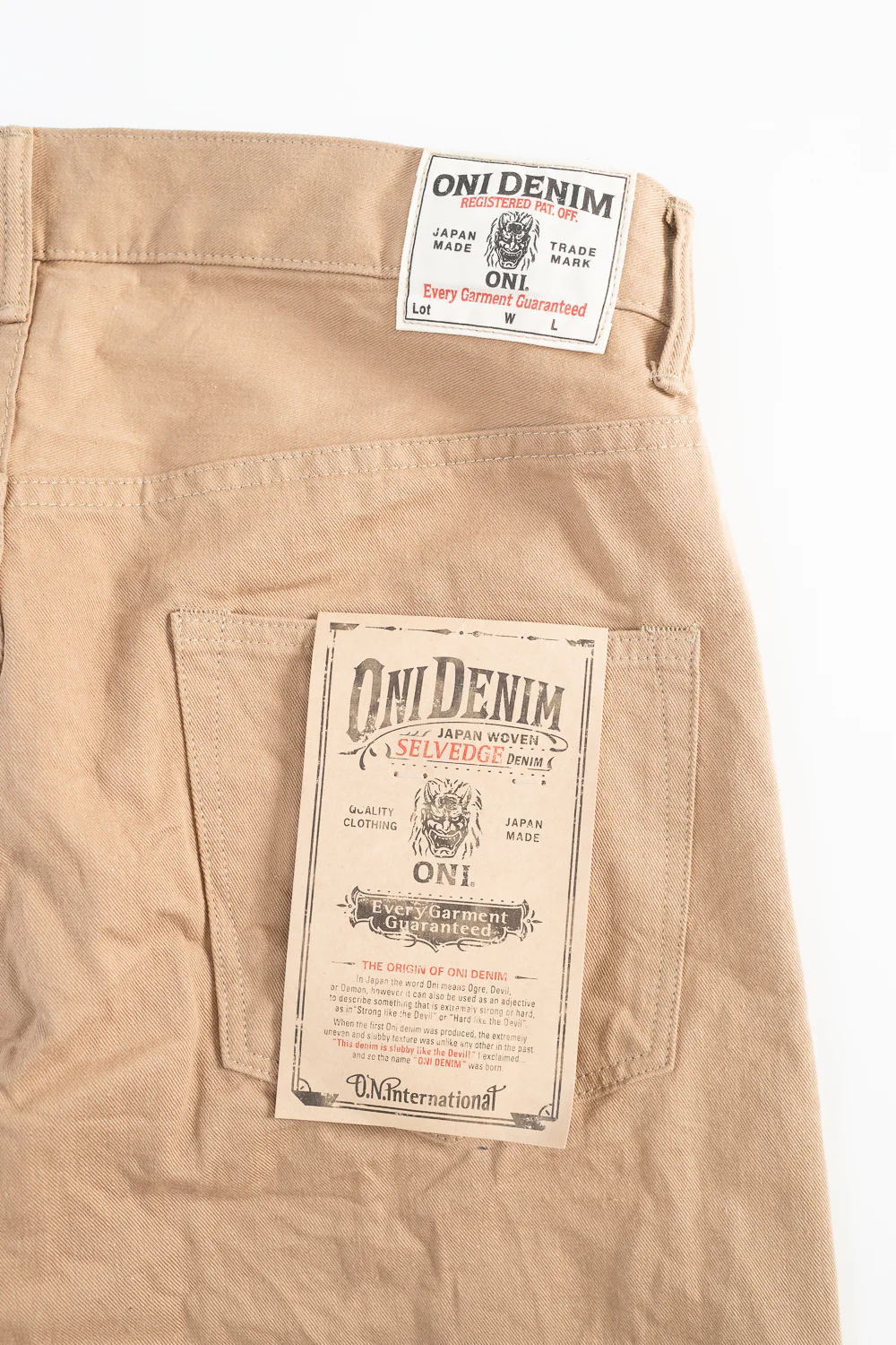 022-SCKB - 10oz "Khaki Beige" Selvedge Chino - Relax Straight - Image 6