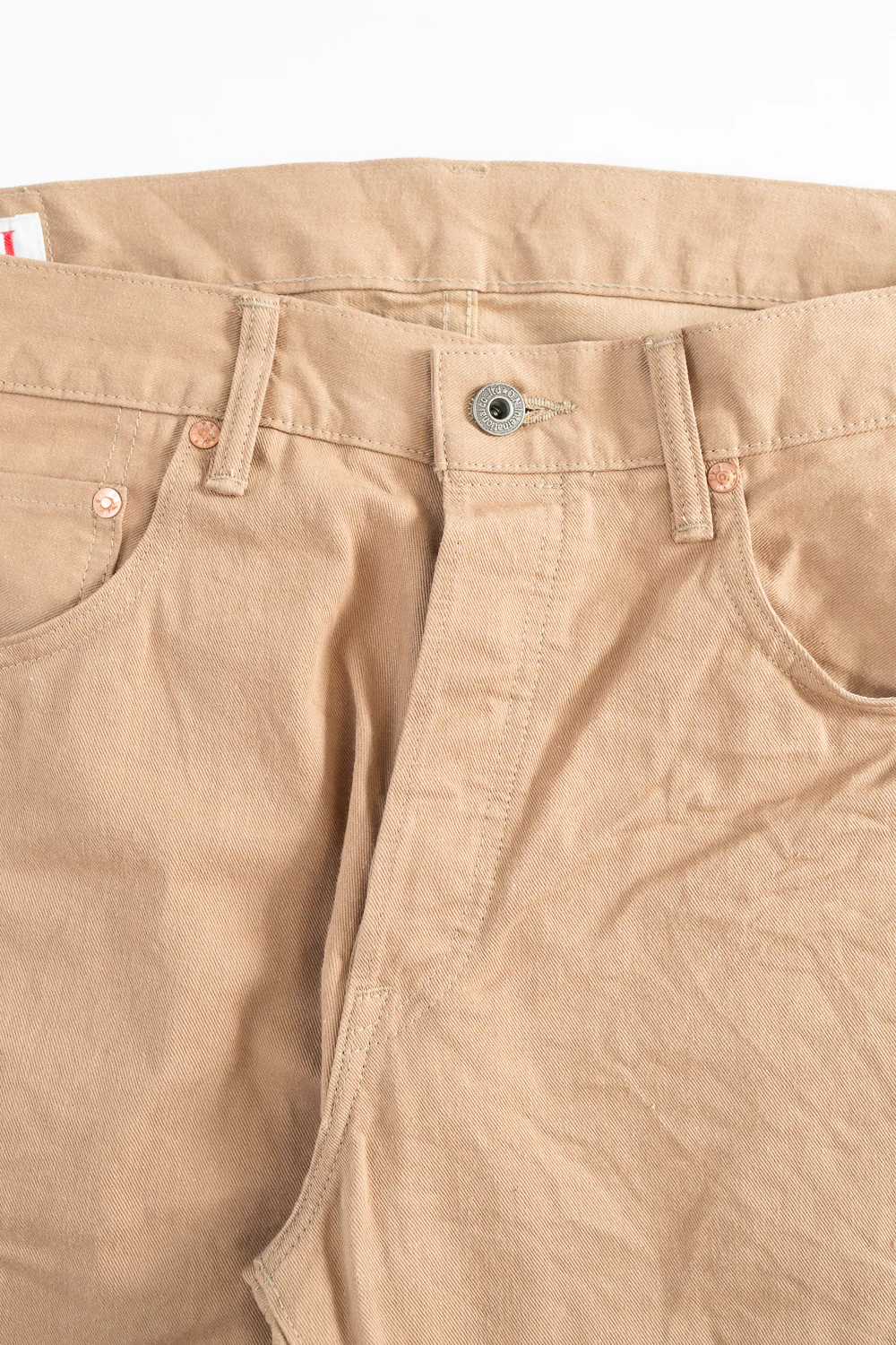 022-SCKB - 10oz "Khaki Beige" Selvedge Chino - Relax Straight - Image 7