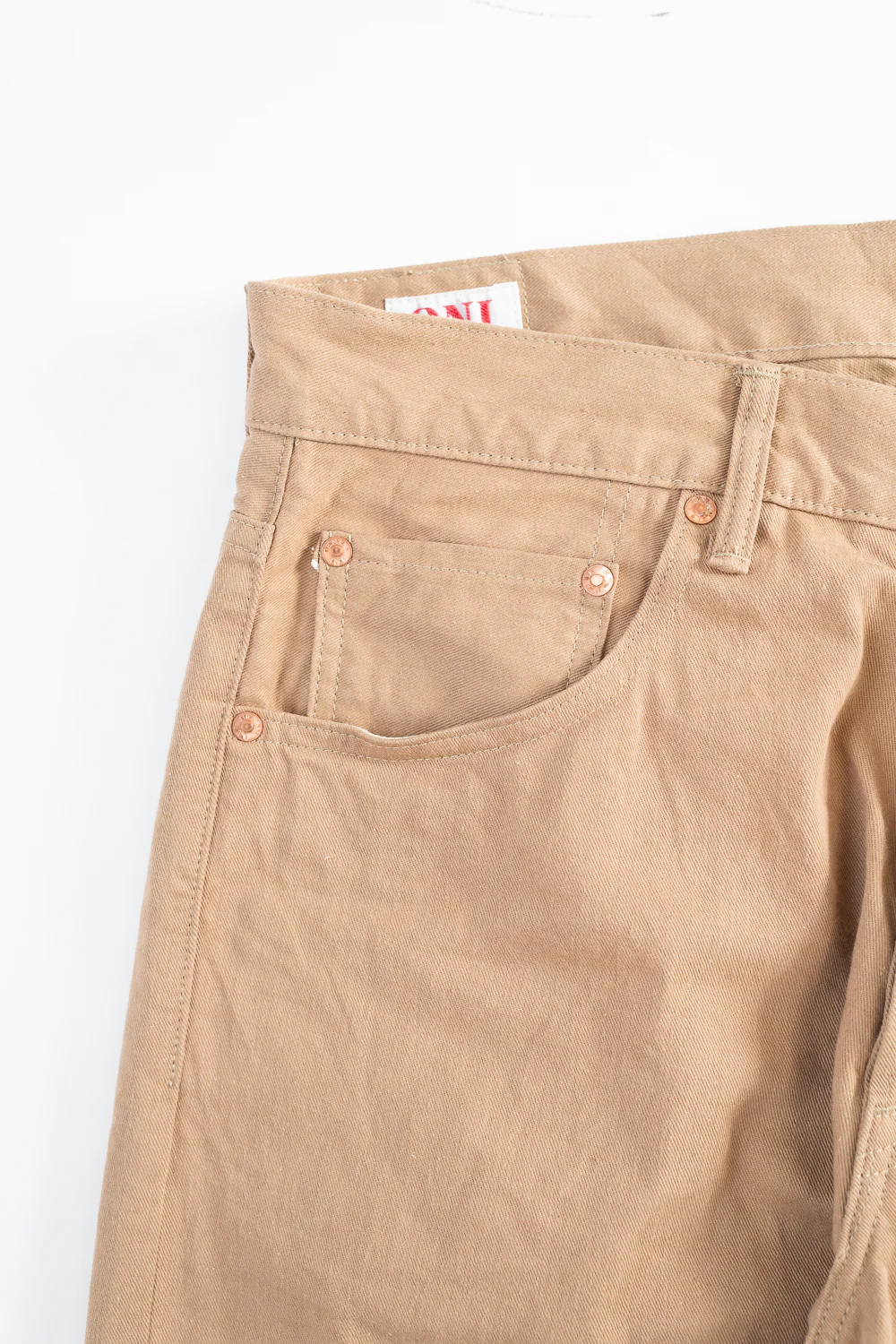 022-SCKB - 10oz "Khaki Beige" Selvedge Chino - Relax Straight - Image 8