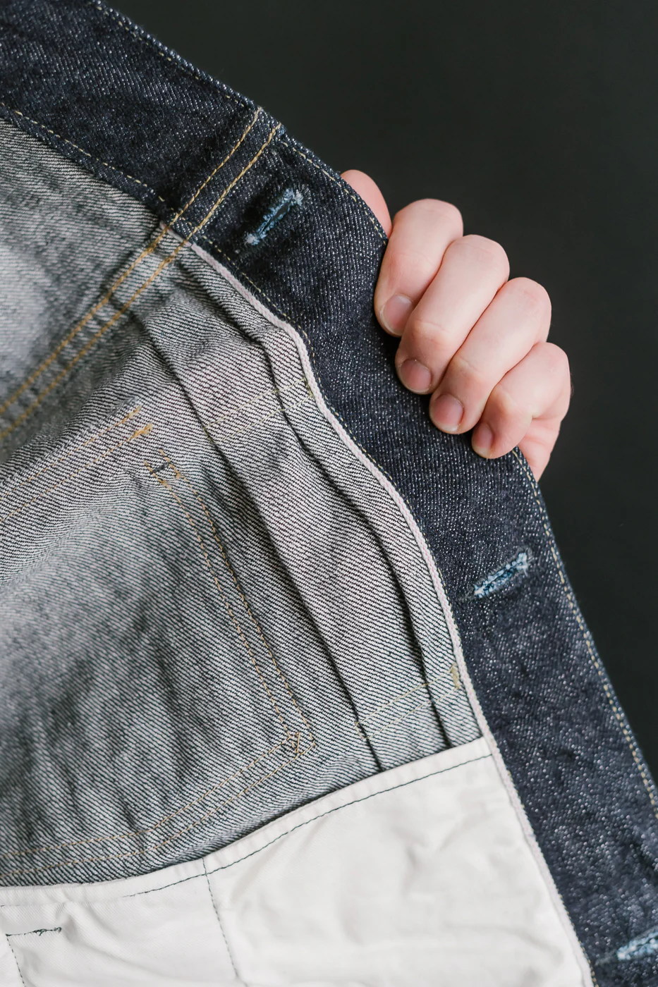 02516P - 15oz "Low Tension" Indigo x Beige Selvedge Denim - Type II - Image 21