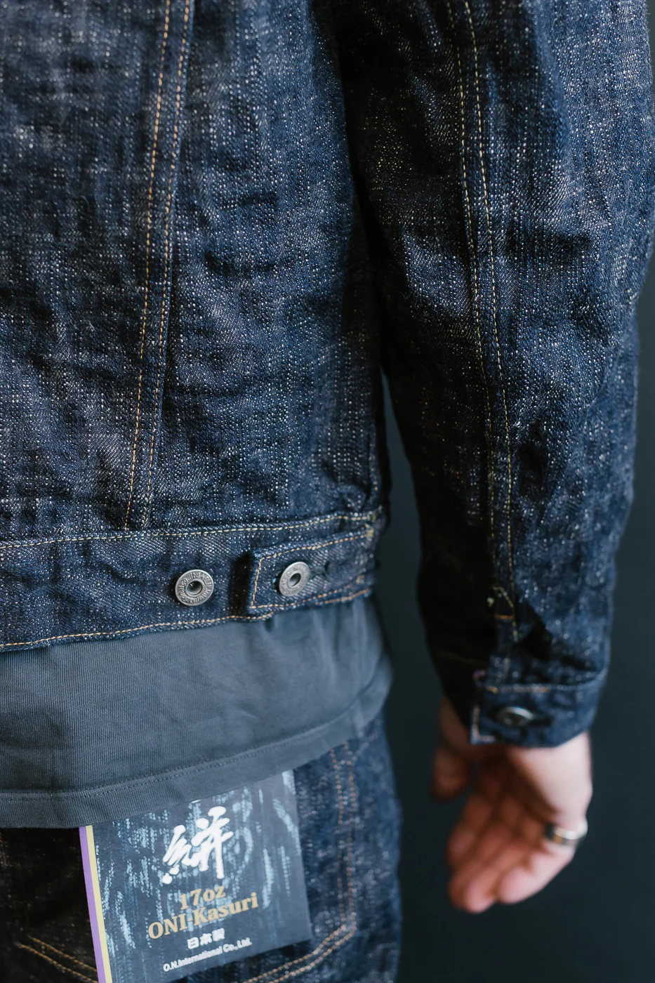 02527P-KA - 17oz "Kasuri" Slub Selvedge Denim - Type III Jacket - Image 8
