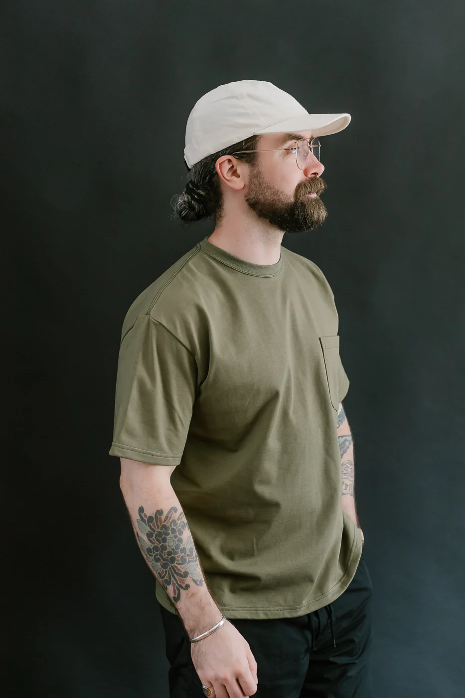 03-0017-76 - Pocket T-Shirt - Army Green - Image 10
