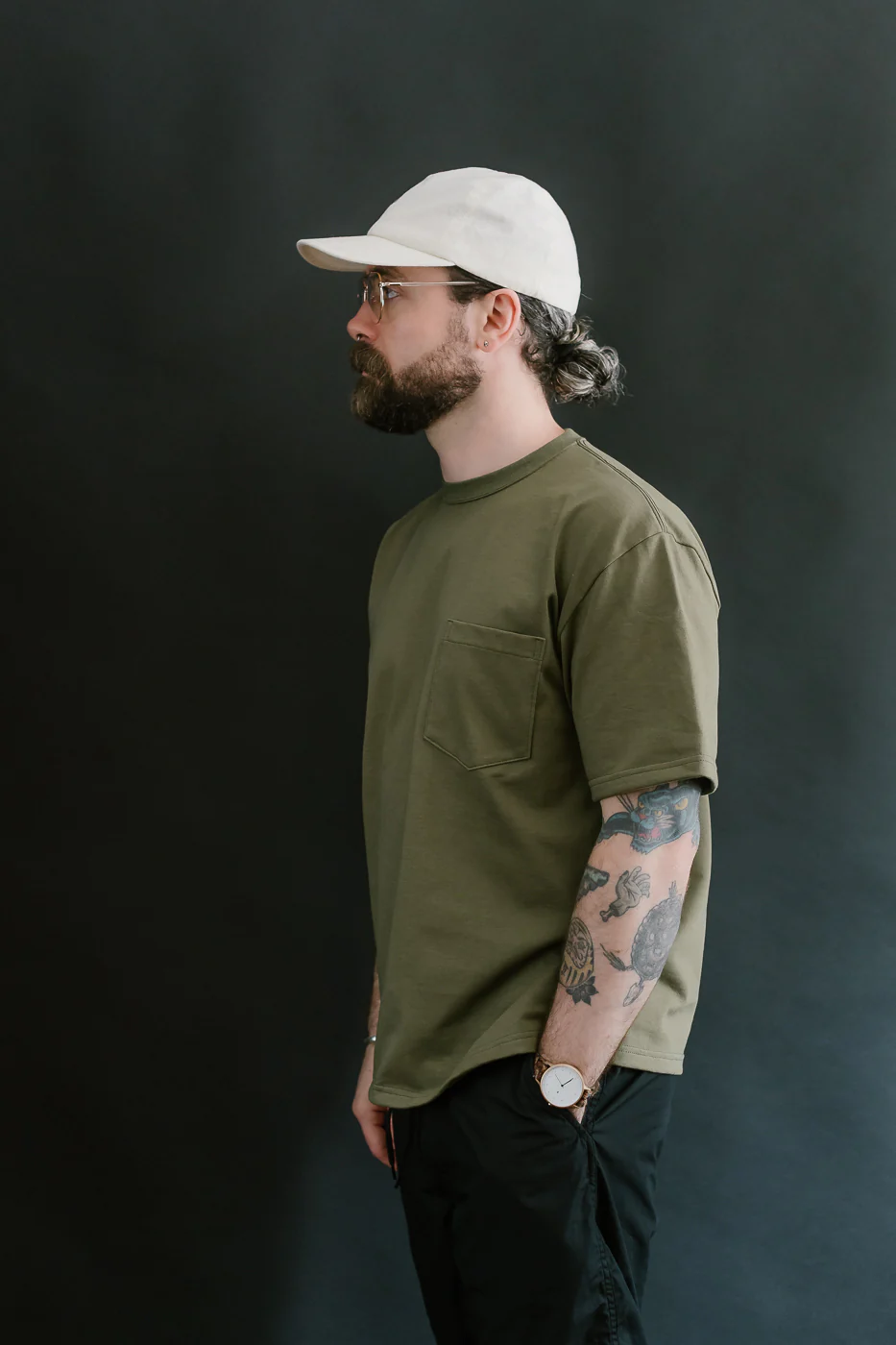 03-0017-76 - Pocket T-Shirt - Army Green - Image 13