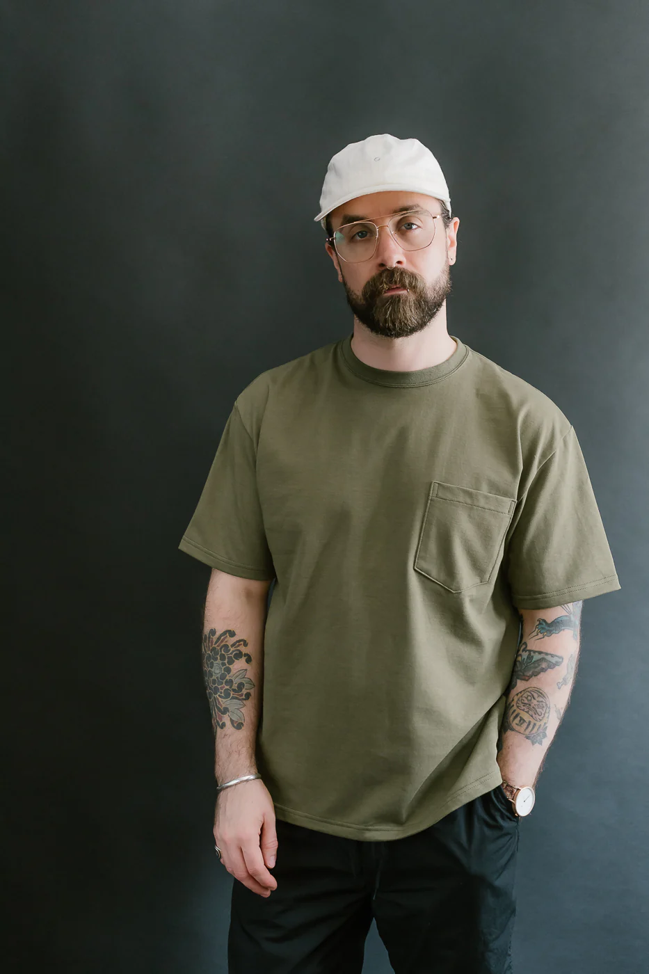 03-0017-76 - Pocket T-Shirt - Army Green - Image 14