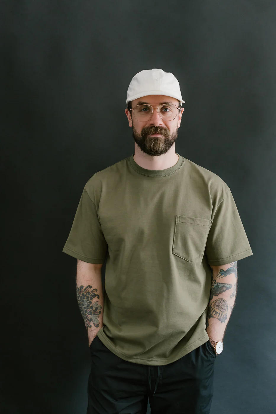 03-0017-76 - Pocket T-Shirt - Army Green - Image 9