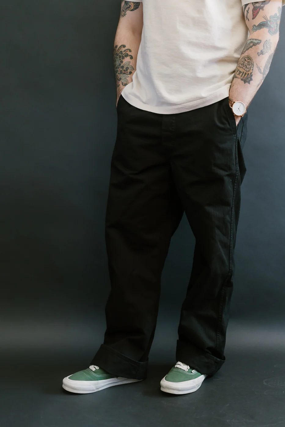 03-5011-61 - Wide French Work Pant - Black - Image 12