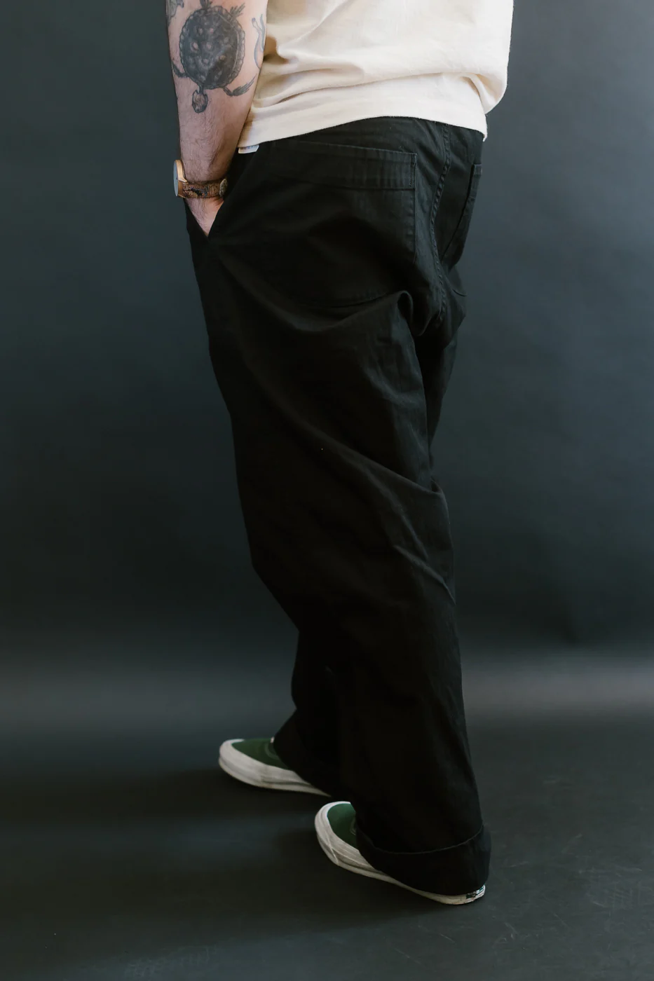 03-5011-61 - Wide French Work Pant - Black - Image 13