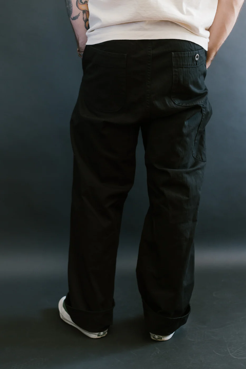 03-5011-61 - Wide French Work Pant - Black - Image 14