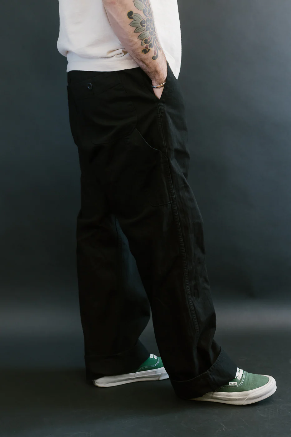 03-5011-61 - Wide French Work Pant - Black - Image 15