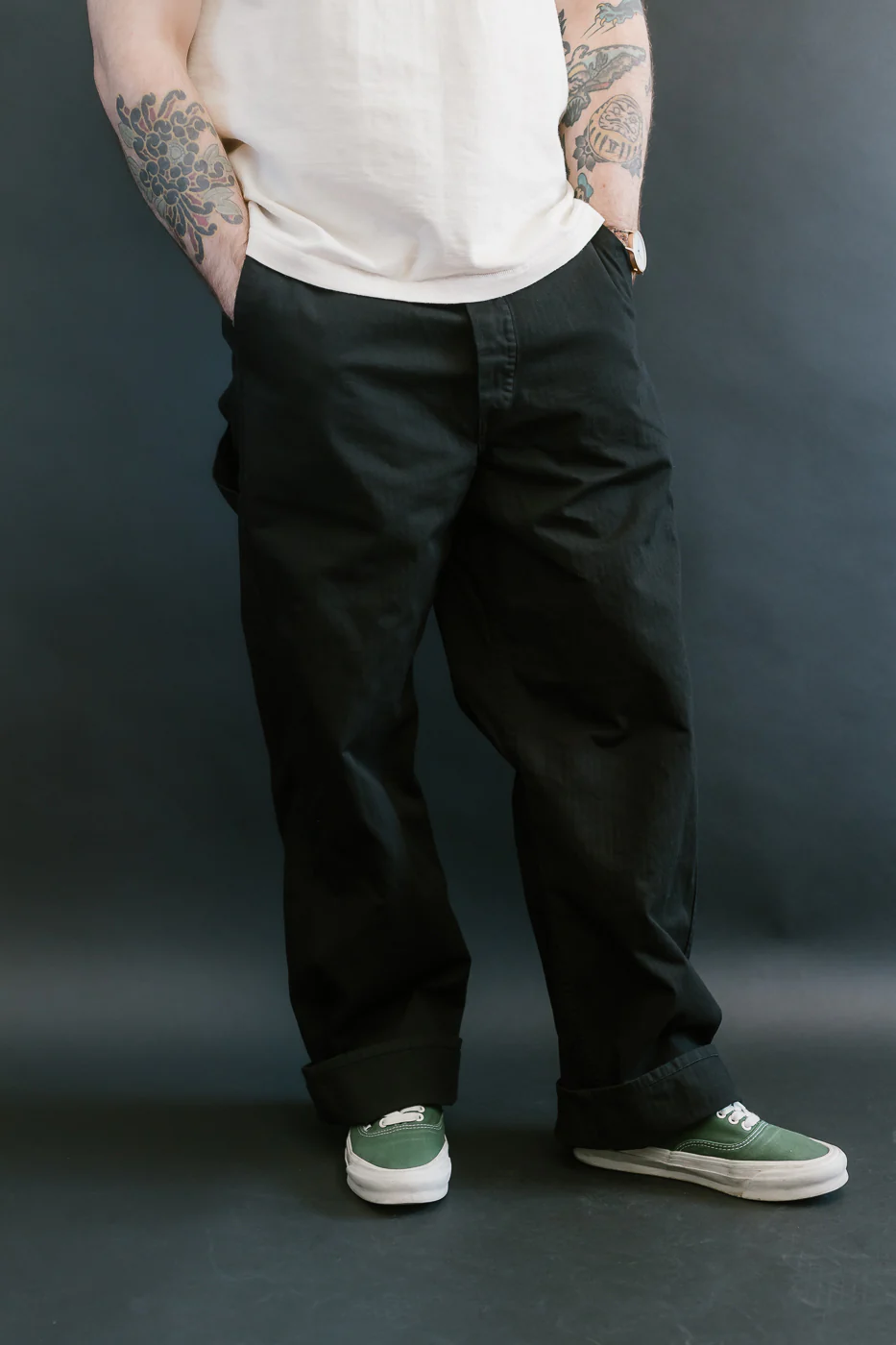 03-5011-61 - Wide French Work Pant - Black - Image 16