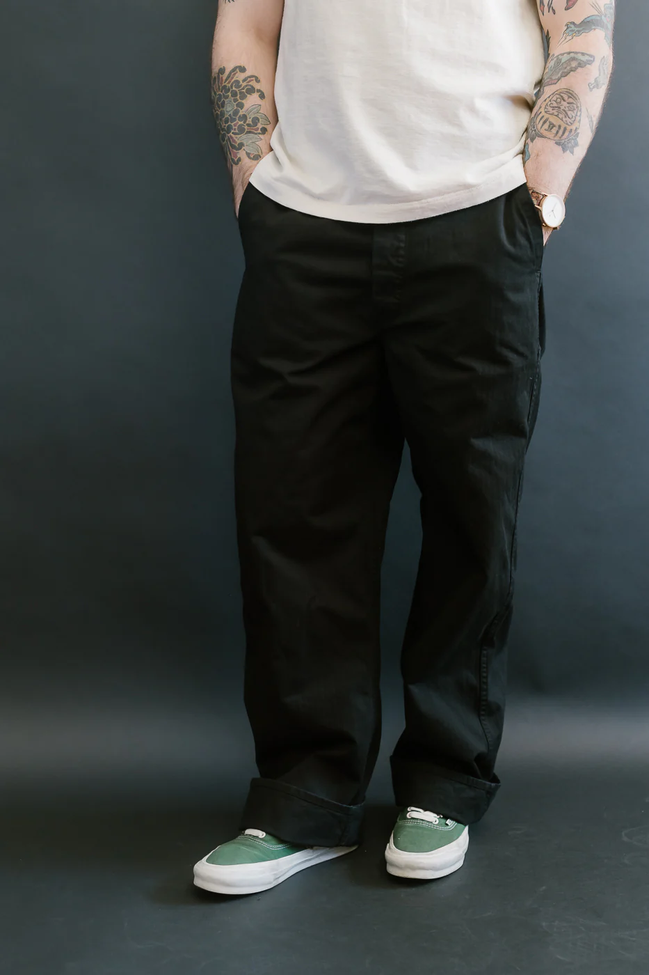 03-5011-61 - Wide French Work Pant - Black - Image 17