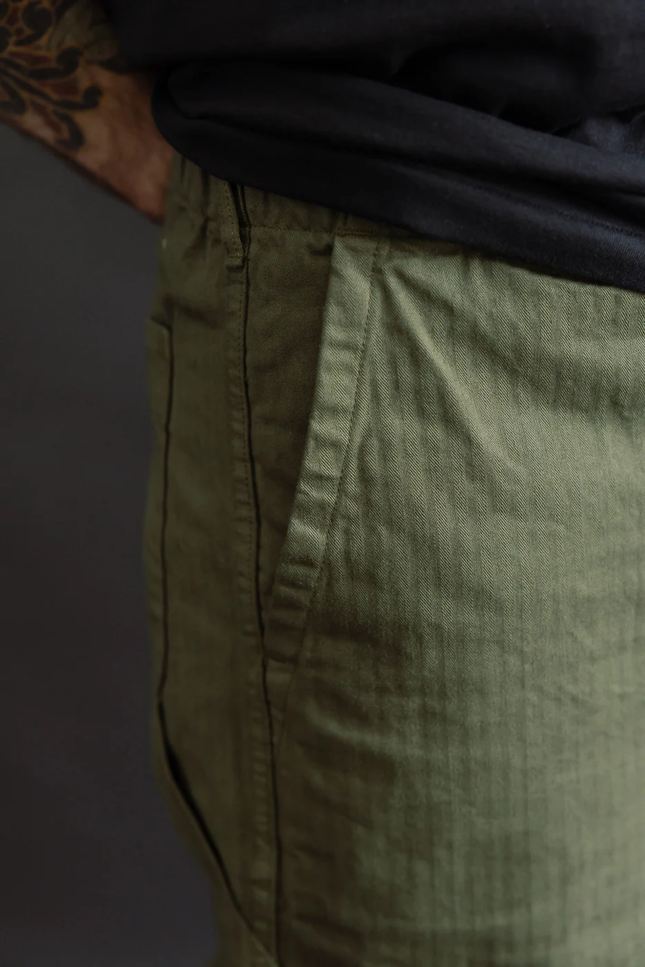 03-5011-76 - Wide French Work Pant - Army Green - Image 17