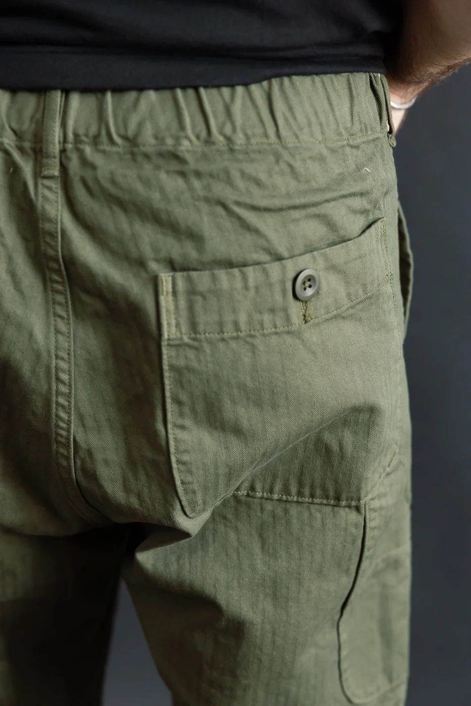 03-5011-76 - Wide French Work Pant - Army Green - Image 18