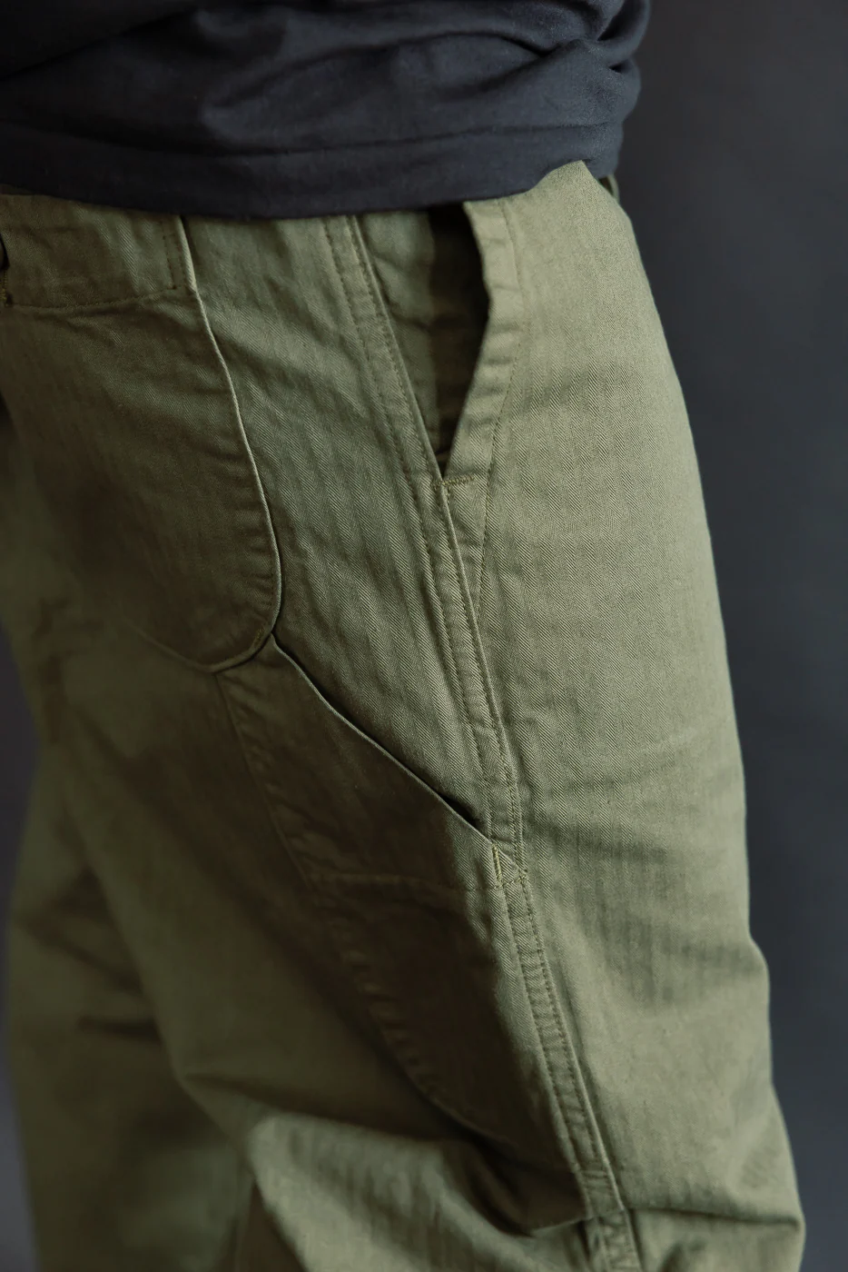 03-5011-76 - Wide French Work Pant - Army Green - Image 19