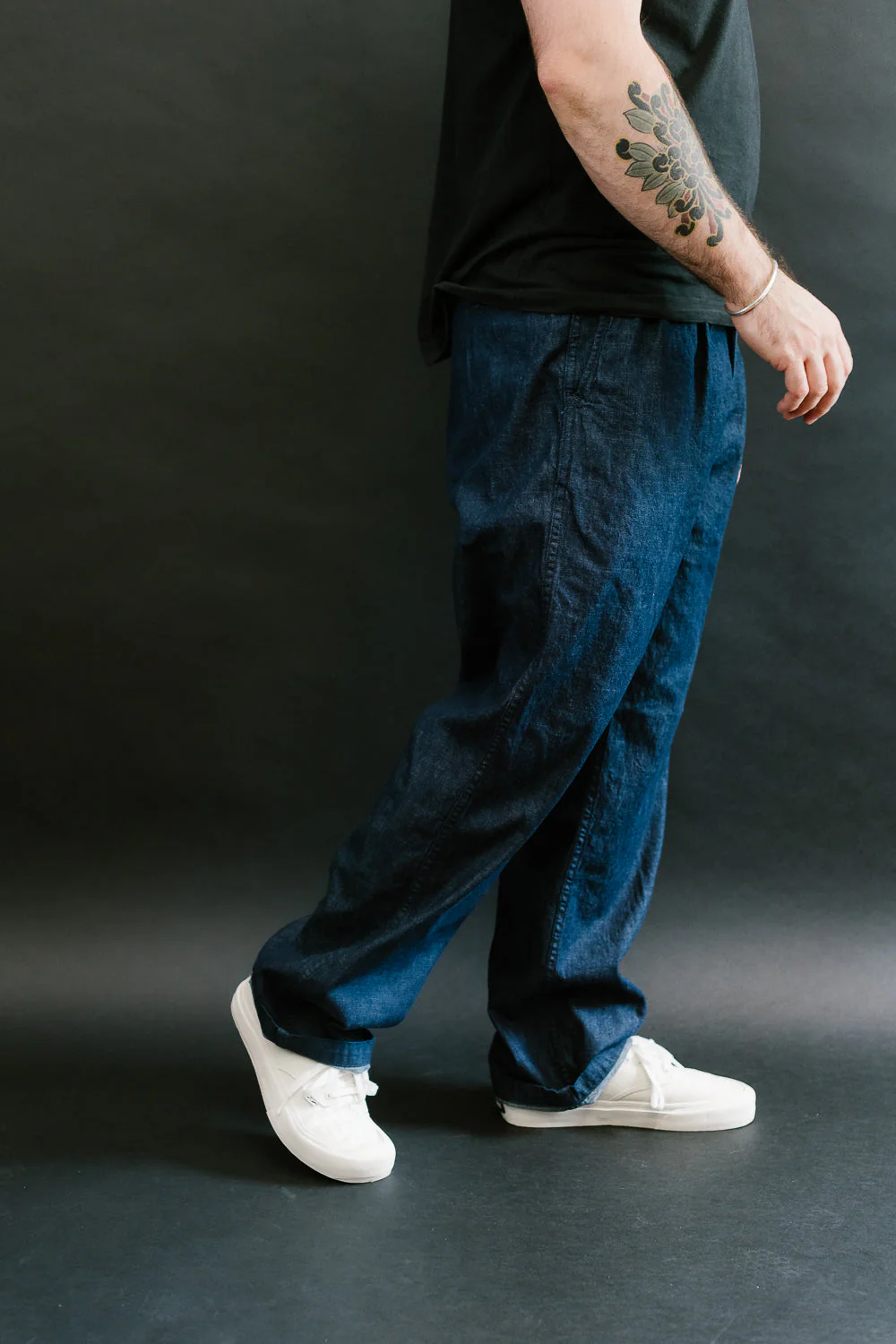 03-5021-81 - Two Tuck Denim Wide Trousers - One Wash - Image 11