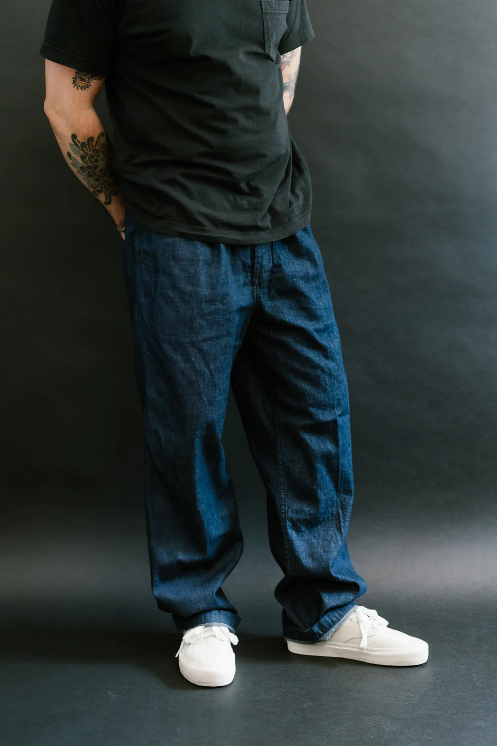 03-5021-81 - Two Tuck Denim Wide Trousers - One Wash - Image 16