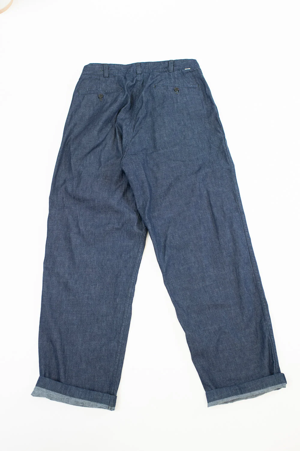 03-5021-81 - Two Tuck Denim Wide Trousers - One Wash - Image 5