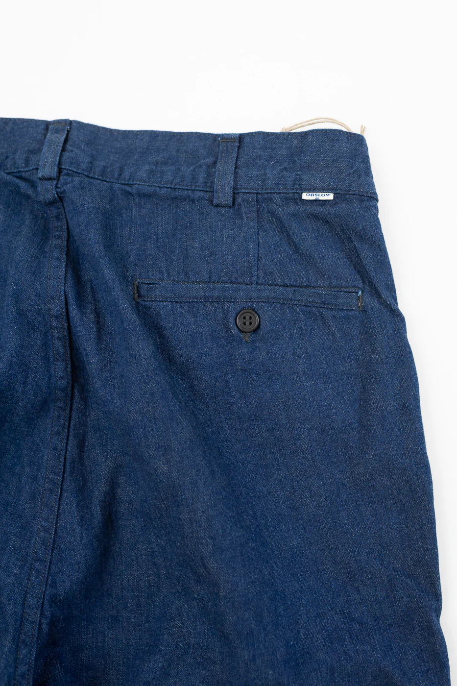 03-5021-A81 - Two Tuck Denim Wide Trousers - One Wash (Light Blue) - Image 2