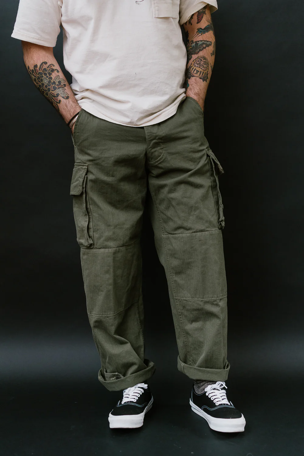 03-5247-76 - M-47 French Army Cargo Pants - Army Green - Image 15