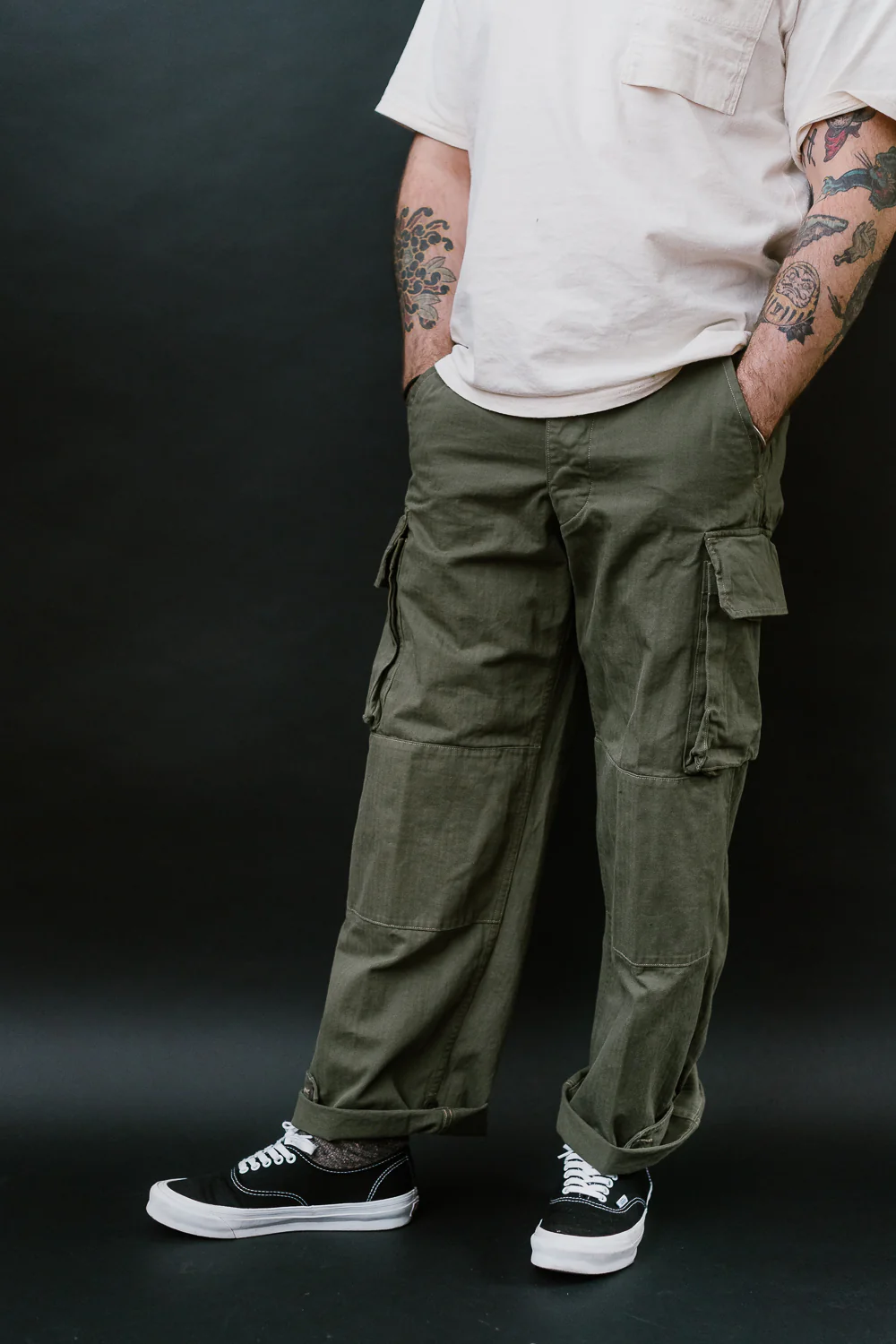 03-5247-76 - M-47 French Army Cargo Pants - Army Green - Image 16