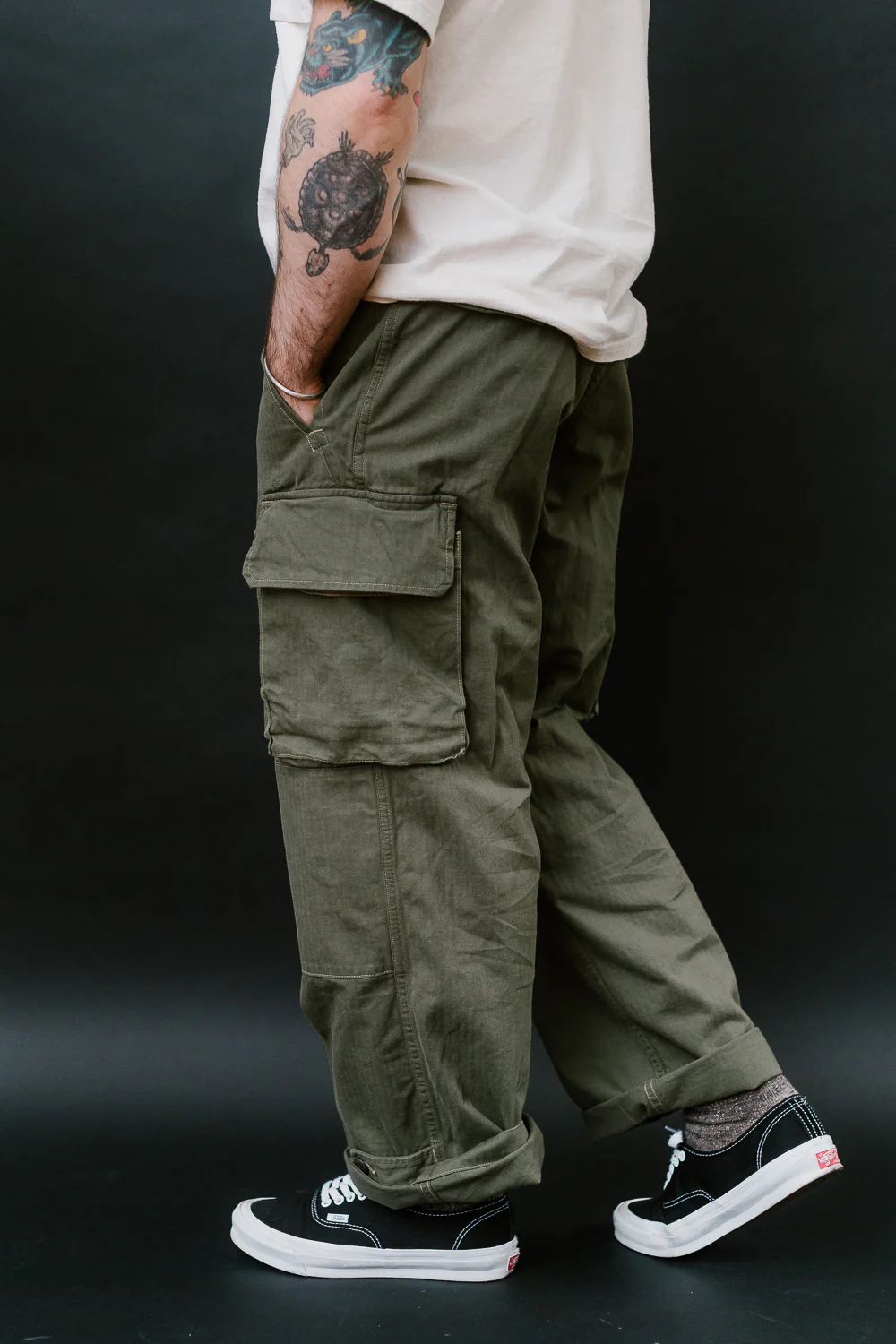 03-5247-76 - M-47 French Army Cargo Pants - Army Green - Image 17