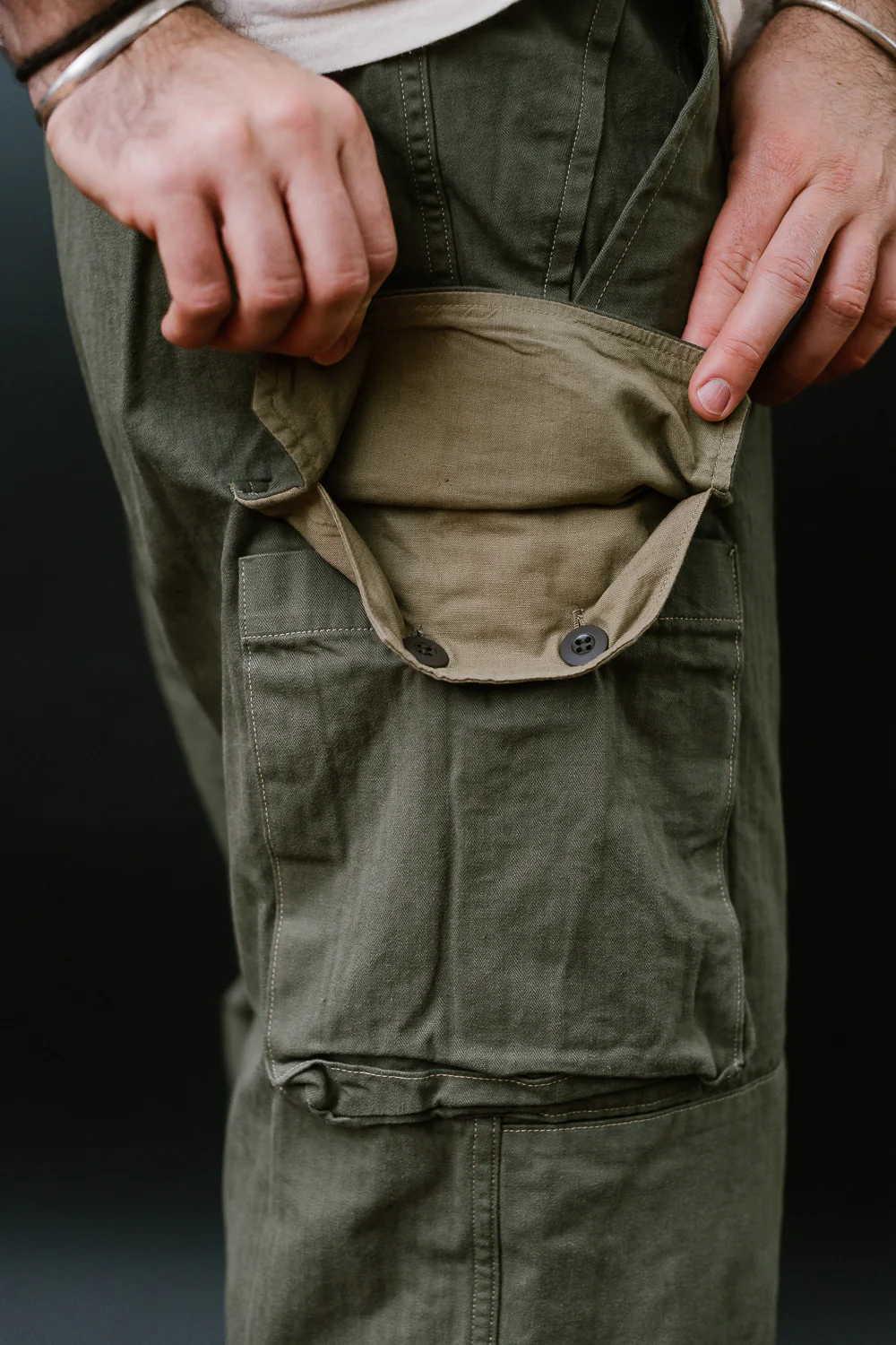 03-5247-76 - M-47 French Army Cargo Pants - Army Green - Image 27