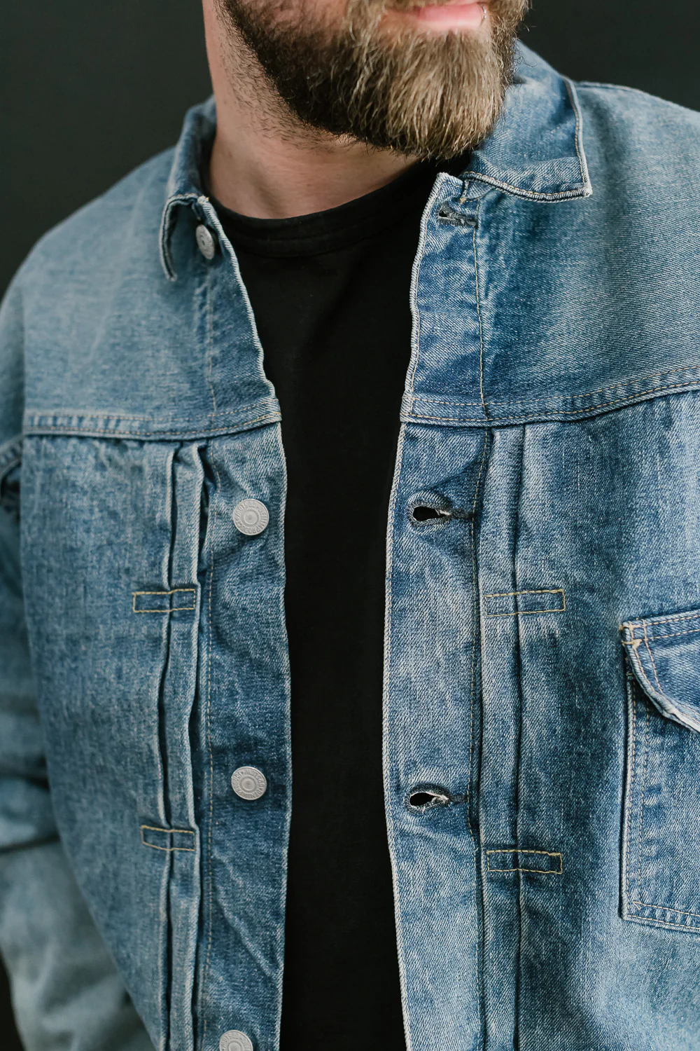 03-6011-97 - 1940s Type I Denim Jacket - Used Wash - Image 14