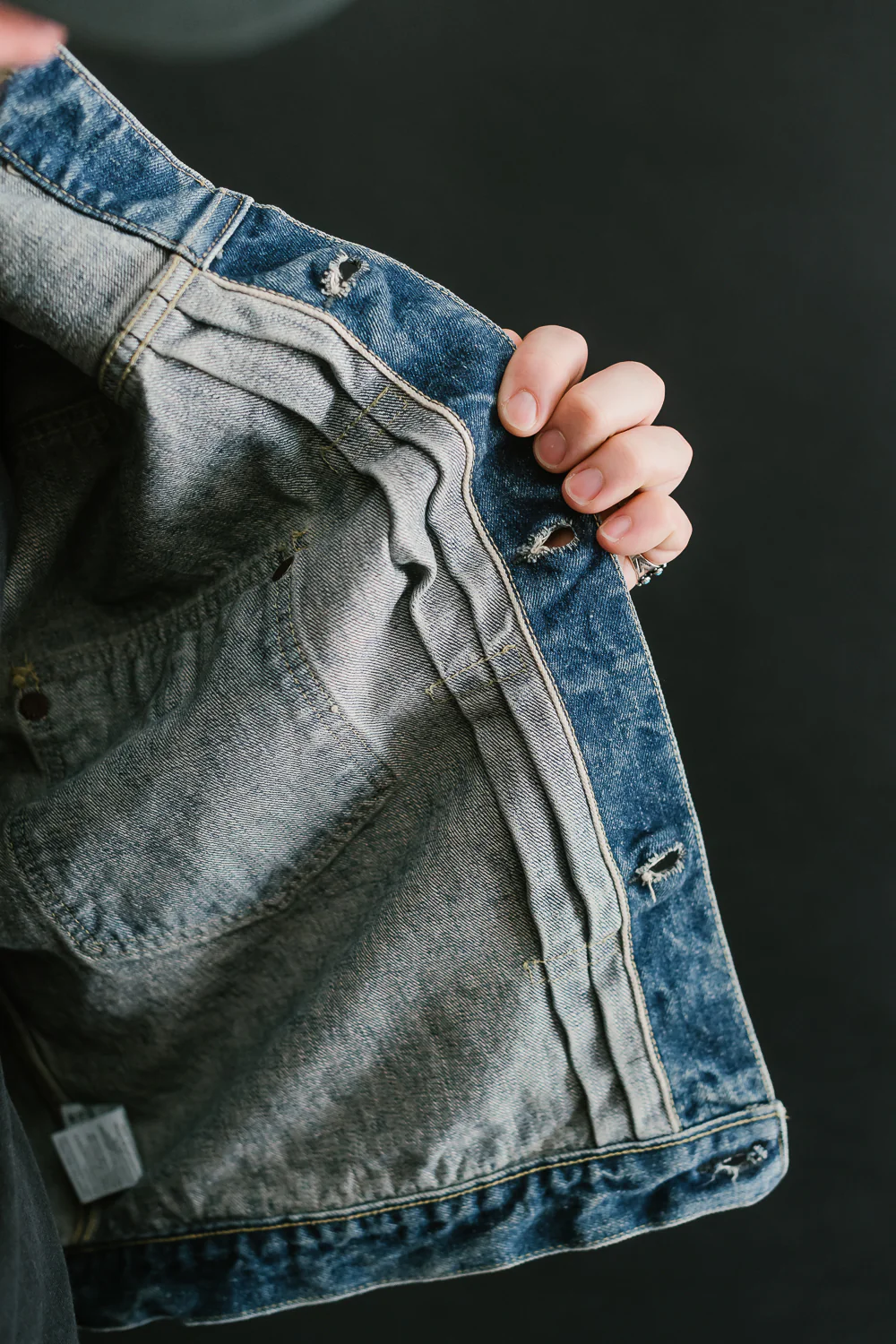 03-6011-97 - 1940s Type I Denim Jacket - Used Wash - Image 17