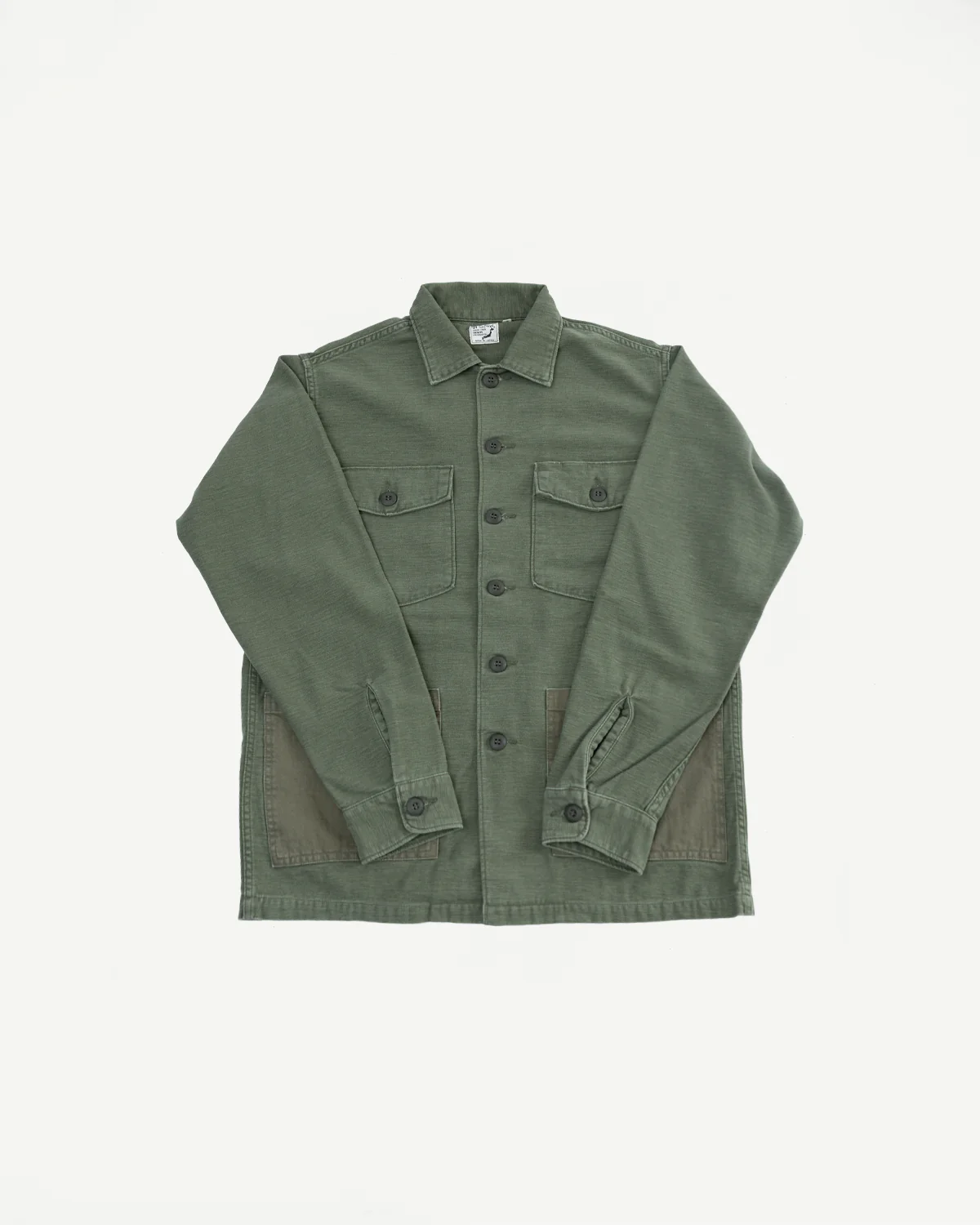 03-8345-77s - 4-Pocket Fatigue Shirt Reverse Sateen - Dark Olive Stone
