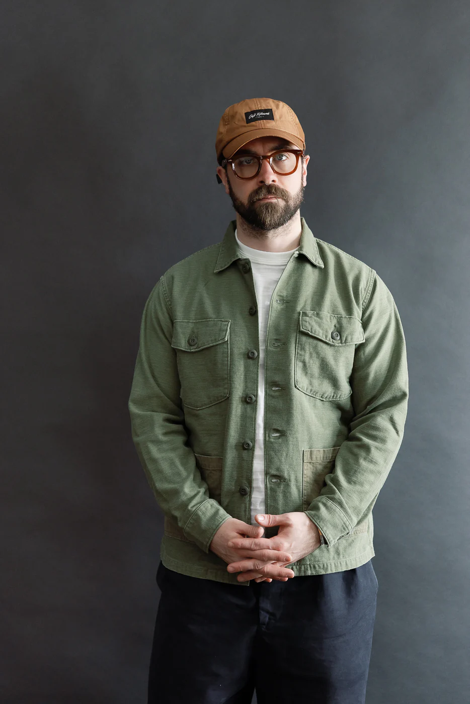 03-8345-77s - 4-Pocket Fatigue Shirt Reverse Sateen - Dark Olive Stone - Image 10