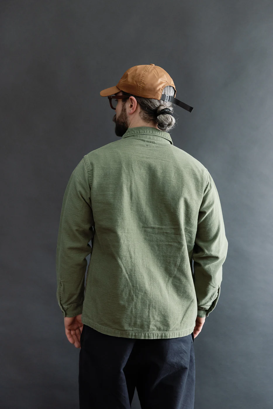 03-8345-77s - 4-Pocket Fatigue Shirt Reverse Sateen - Dark Olive Stone - Image 13