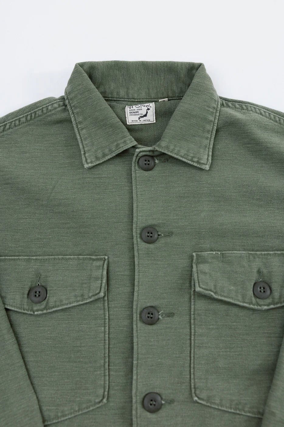 03-8345-77s - 4-Pocket Fatigue Shirt Reverse Sateen - Dark Olive Stone - Image 2