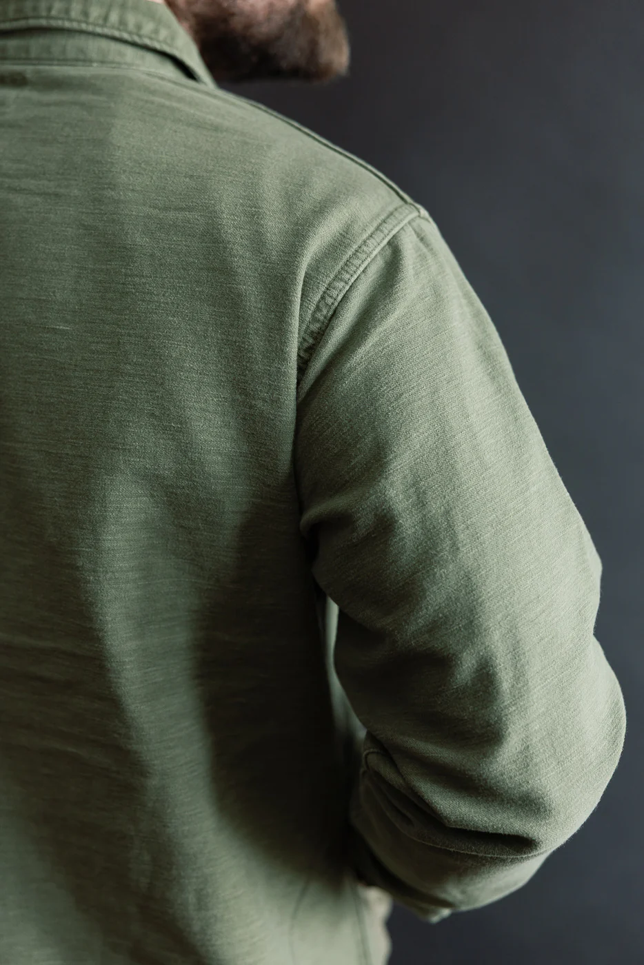 03-8345-77s - 4-Pocket Fatigue Shirt Reverse Sateen - Dark Olive Stone - Image 20