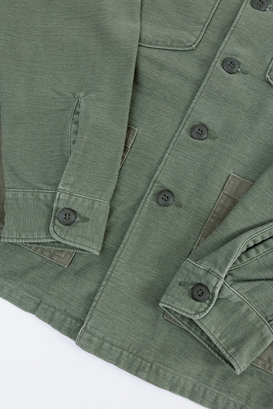 03-8345-77s - 4-Pocket Fatigue Shirt Reverse Sateen - Dark Olive Stone - Image 4