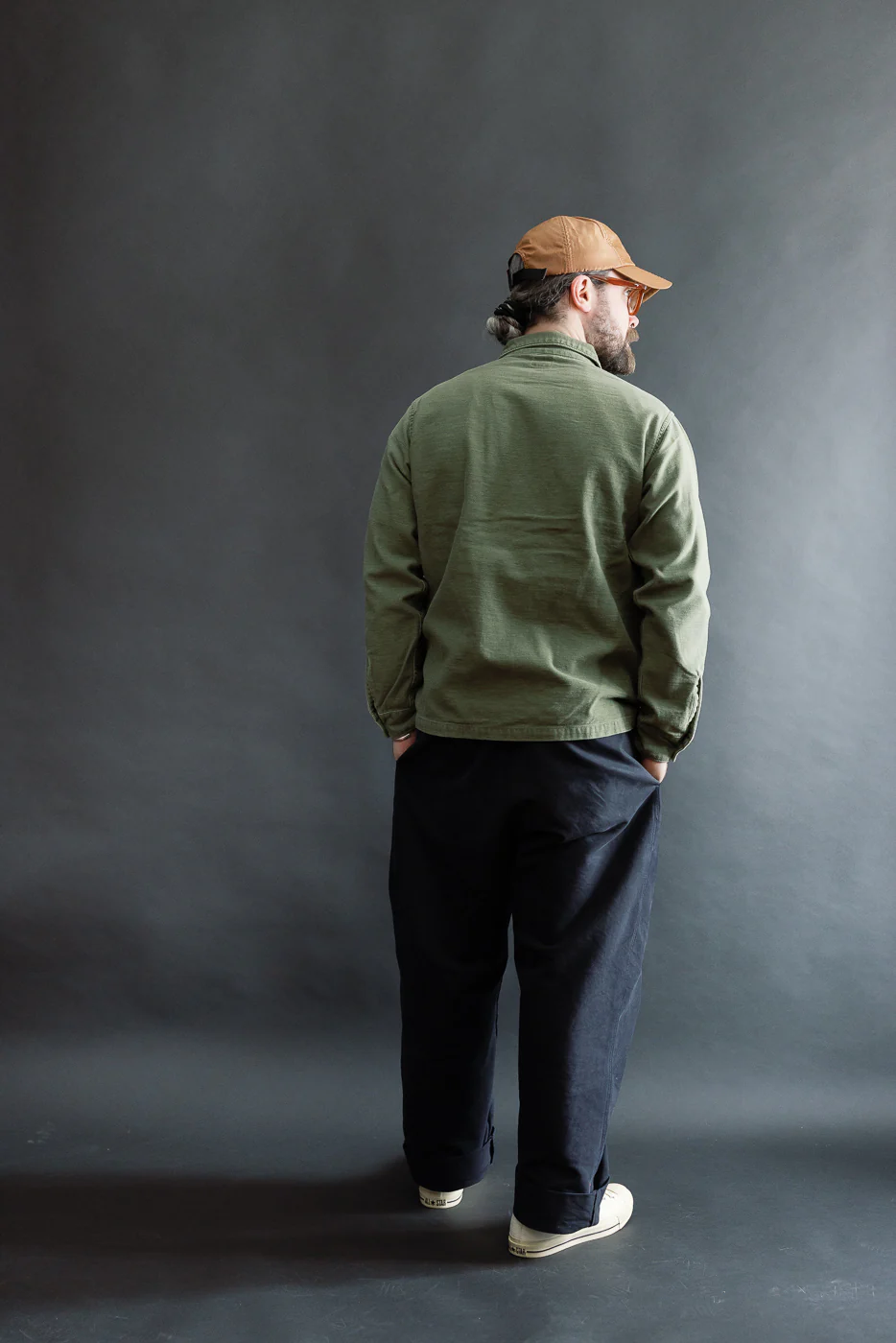 03-8345-77s - 4-Pocket Fatigue Shirt Reverse Sateen - Dark Olive Stone - Image 9