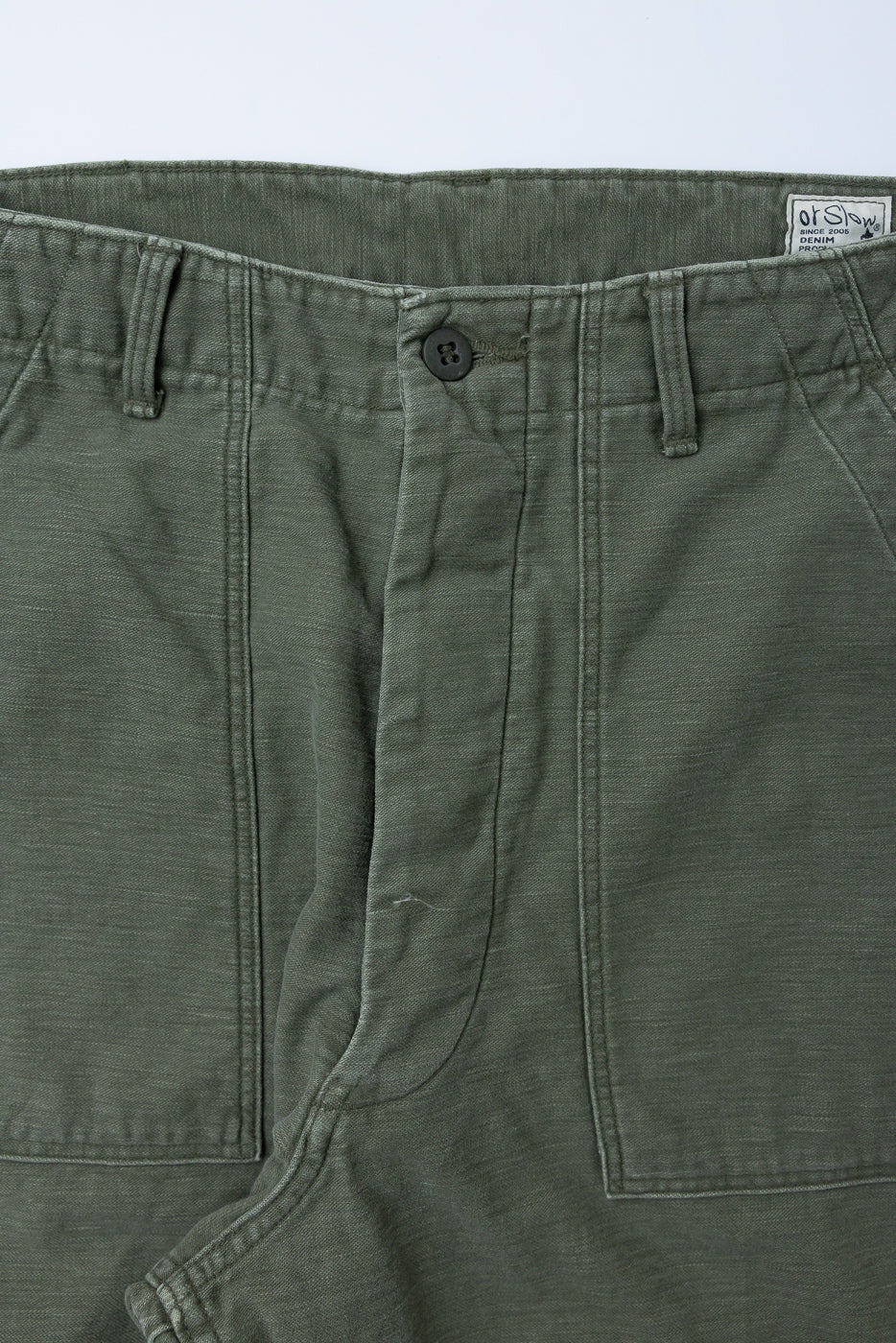 03-V5002-77SK - Fatigue Pants Reverse Sateen - Vintage Fit - Dark Olive Stone - Image 3