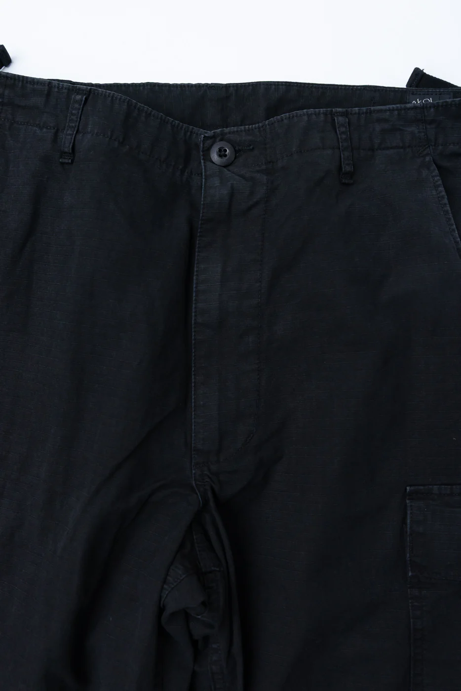 03-V5260RIP-61S - 6-Pocket Ripstop Cargo Trousers - Vintage Fit - Black Stone - Image 2