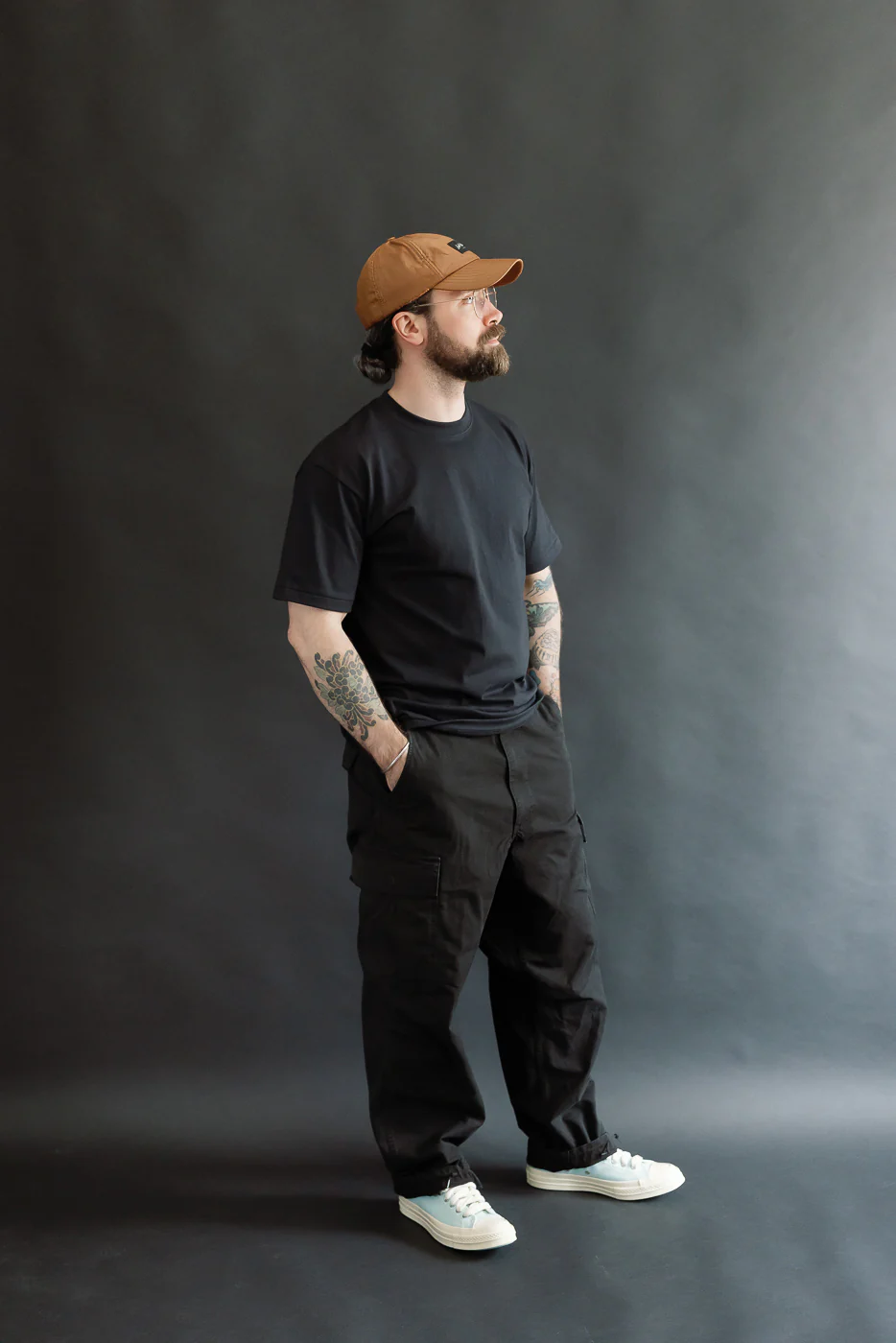 03-V5260RIP-61S - 6-Pocket Ripstop Cargo Trousers - Vintage Fit - Black Stone - Image 8