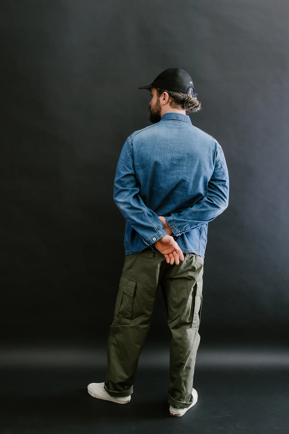 03-V5260RIP-76 - 6-Pocket Cargo Trousers - Vintage Fit - Olive - Image 10